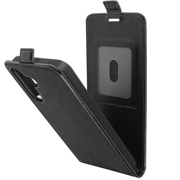 Vintage Vertical Flip Fodral för Samsung Galaxy A15 5G Svart