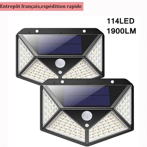 Utomhussollampa - WEEYIN - 100 LED - Rörelsesensor - IP65 Vattentät