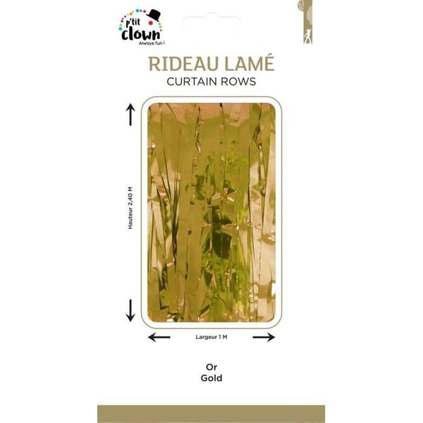 Guldlamé gardin - 2,40 m - guld