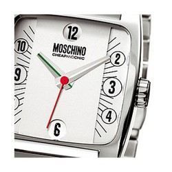 Klocka - Moschino - Meta - Vit - Solid Steel - Analog Quartz