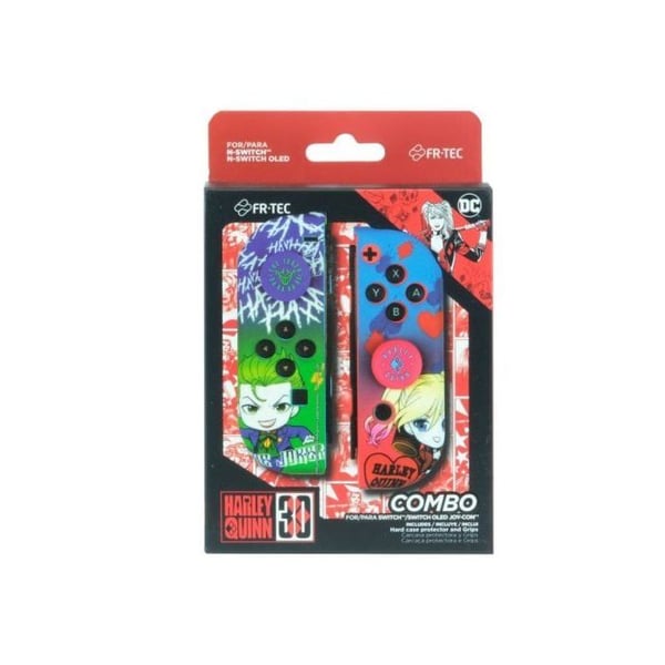 FRTEC - Combo Pack Switch Joker och Harley Quinn, Kompatibel med Switch och OLED, Protectiva Grepp, Anpassning, Lätt att