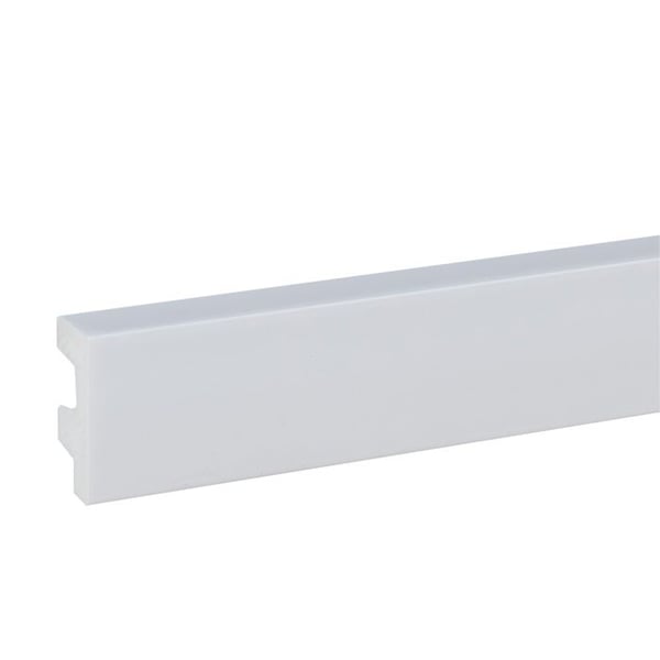 PROVISTON Cimaise PVC Vit | 20 x 50 x 2000 mm Modern vägglist
