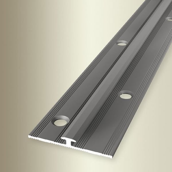PROVISTON Stoppprofil Bred 34 mm H 2.5 mm Lång 2700 mm Anodiserad aluminium Slät