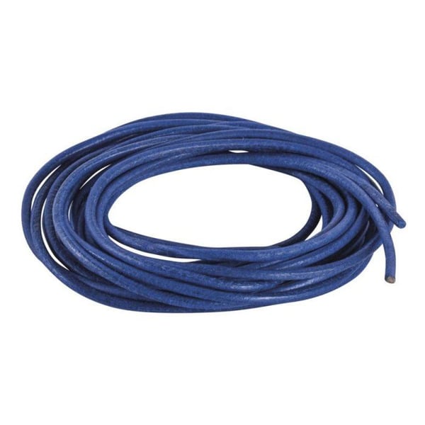 Runda remmar i getskinn 1,5mmø, mörkblå, 100 cm, 2 stycken