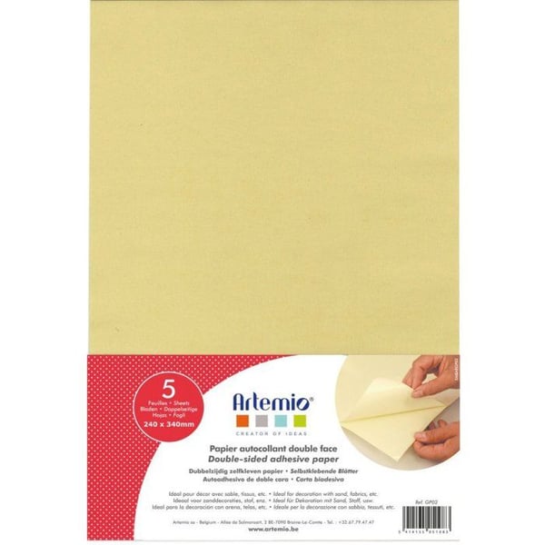 5 STYCKEN DOUBLE FACE KLISTERPAPPER 24X34 CM