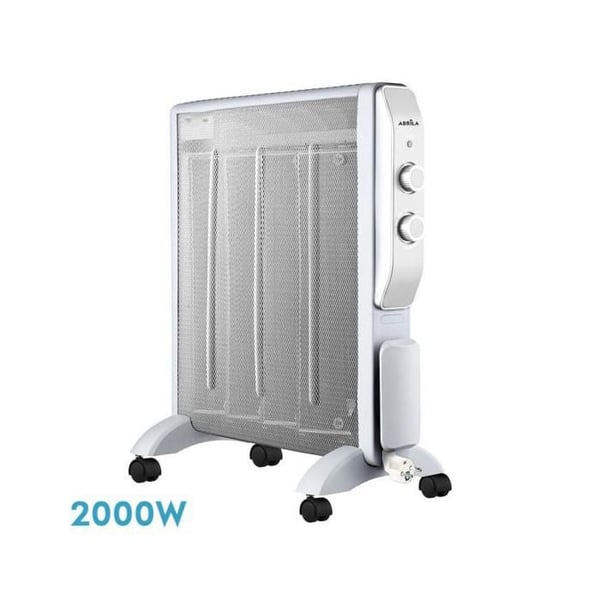 -Radiator elektrisk Mica från serien ABRIGO i VIT/ARGENT. Tillverkad av metall, polykarbonat och mica. Utrustad med 2000 watt av -Radiator elektrisk Mica från serien ABRIGO i VIT/ARGENT. Tillverkad av metall, polykarbonat och mica. Utrustad med 2000 watt av