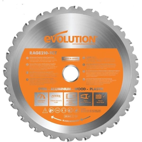 EVOLUTION Lame monimateriaalinen 210mm LAMRAGE3S