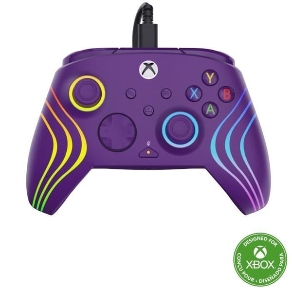 Spelkontroll - Xbox Series X|S, Xbox One och PC - Afterglow Wave - RGB - Trådad - Lila - TURTLE BEACH