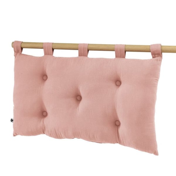 "Gaïa" sänggavel 5 knappar med öglor 50 x 80 cm "Cotton Gauze" - Gaïa Peach Pink