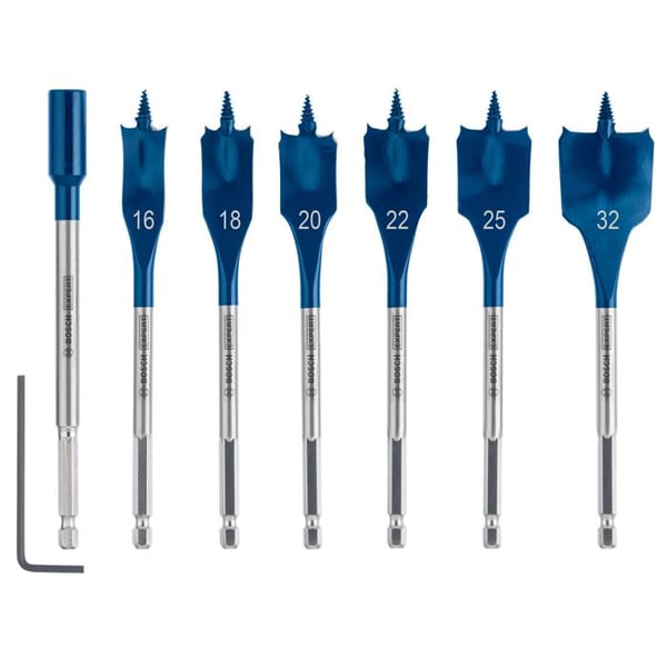 Paketissa 7 litteää leikkuukärkeä SelfCut Speed 16 - 32 mm - BOSCH EXPERT - 2608900334