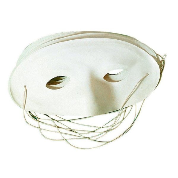 MégaCréa DIY - Barnmasker Vargar i vit plast 8,5 x 16 cm x 5 stycken