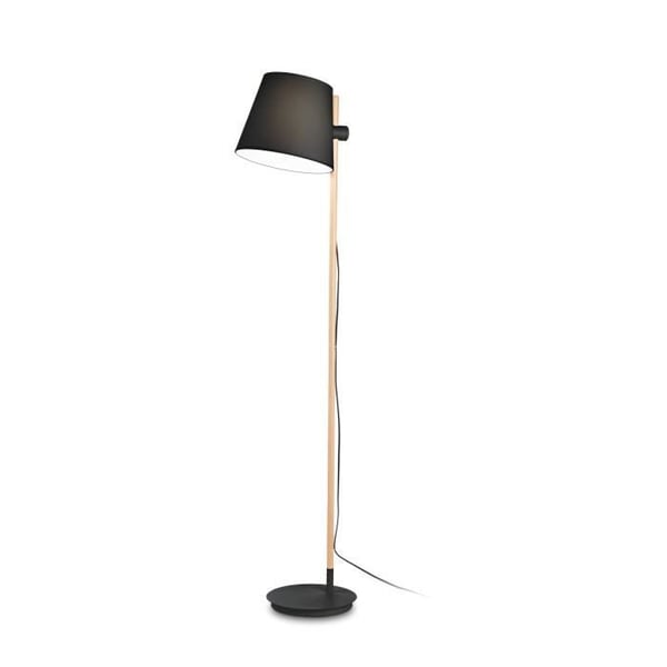 Lampstand - IDEAL LUX - AXEL - Svart konformad skärm - E27 - 168 cm
