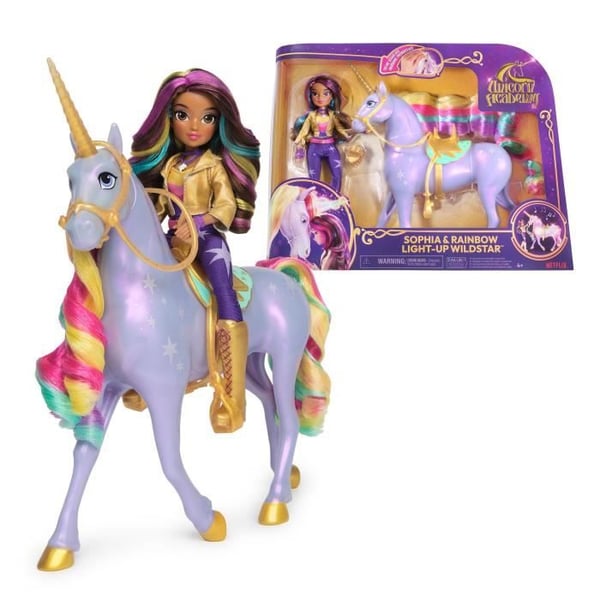 SPIN MASTER UNIHORN MED FUNKTIONER 28 CM WILDSTAR + DOLL 24 CM Unicorn Academy
