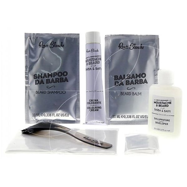 Färgkräm för mustasch och skägg - Renée Blanche - Svart - 20ml - Utan ammoniak - Lätt att applicera
