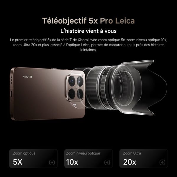 Smartphone - XIAOMI - 15T Pro - 12 Go RAM - 512 Go - Skärm 6,83'' 144 Hz