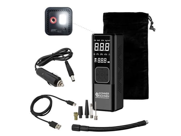 Batteridriven kompressor - Könner & Söhnen - KS P20 - 6000 mAh - 23 l/min - 150 psi