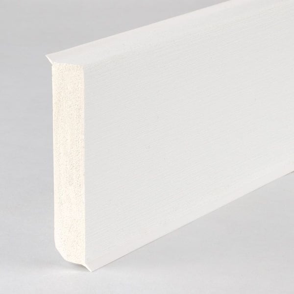 PROVISTON Plastisk Sockel Hård Skum PVC 17 x 80 x 2500mm Vit Sockel Med Flexibel Mjuk Flik Vattentålig