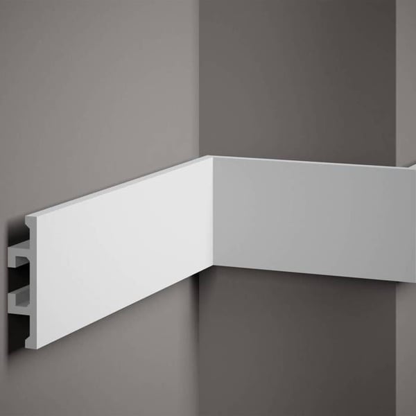 PROVISTON Ljusramp 25 x 100 x 2000 mm LED Polyuretanstuck vit Indirekt belysning LED-belysning