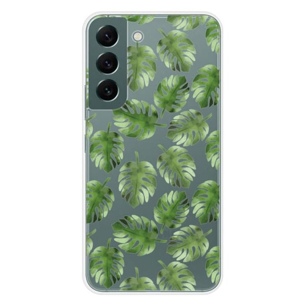 Silikonfodral - Kompatibel med Samsung Galaxy S22 - design med monstera blad