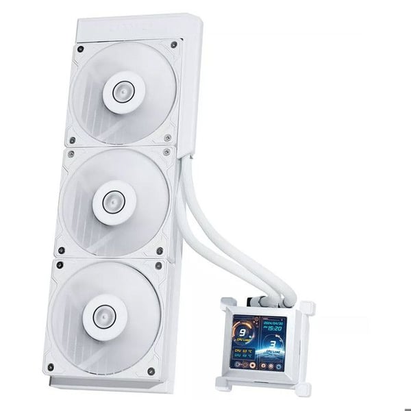 Lian Li Hydroshift 360 AIO - Förinstallerade 3 x 28 mm-fläktar - Sidokylvätskerör - LCD-skärm av