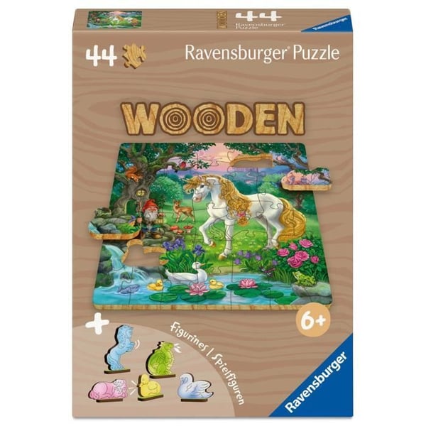 Enhörningar - Träpussel 44 bitar - från 6 år - Ravensburger