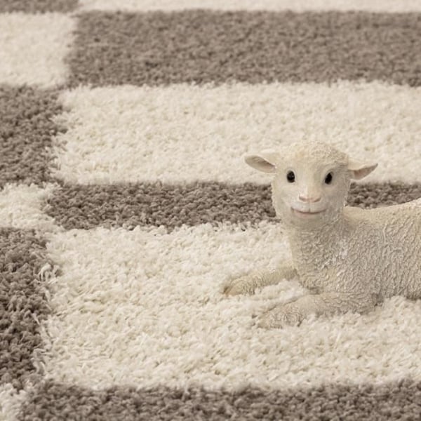 Tapis Shaggy - Ayyildiz - Gala - Beige-Creme - 120x170 cm - Lång lugg 30 mm