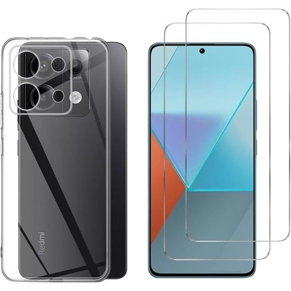 Skyddsfodral för Xiaomi Redmi Note 13 PRO 5G och 2 Härdade Glas Film Skydd för Skärmen Phonillico®