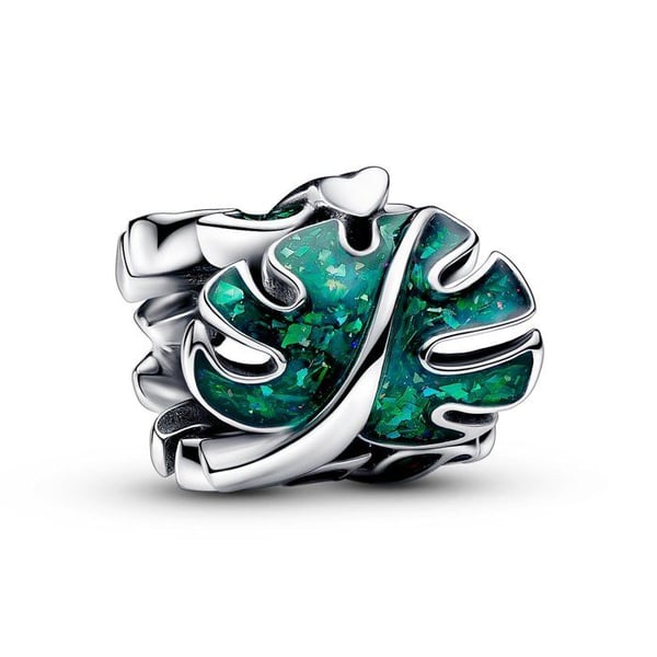 Pendentiv Kvinna - PANDORA - 793332C01 - Äkta Silver 925/1000 - Grön Färg - Elegant