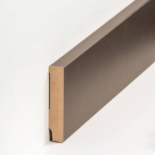 PROVISTON Sockel nr 519 MDF 16 x 80 x 2500 mm Grå att limma, skruva & spika Belagd MDF-kärna 25 meter | 10 stycken