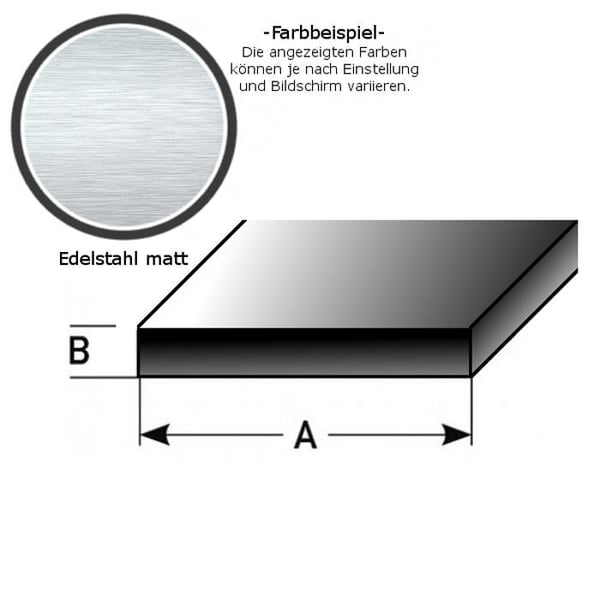 L-format byggprofil i matt stål - klistermärke - 100 mm - 1,5 mm