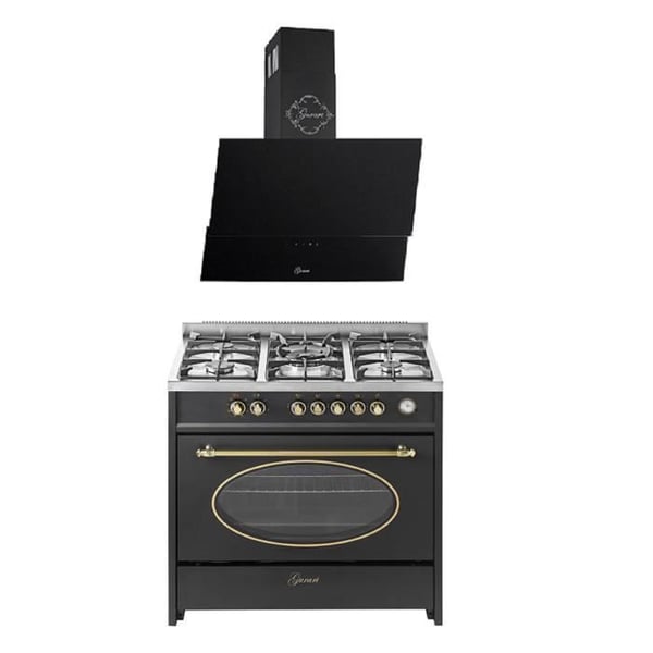 Gaskök - GURARI - GCH E 914 BL - 90 cm - 121L - 90 cm köksfläkt