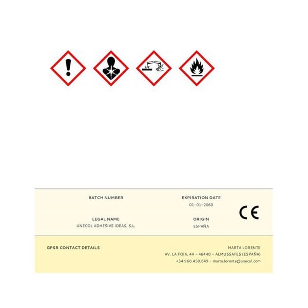 PVC-lim - A2040 - 1L - Metallbehållare - Borste ingår