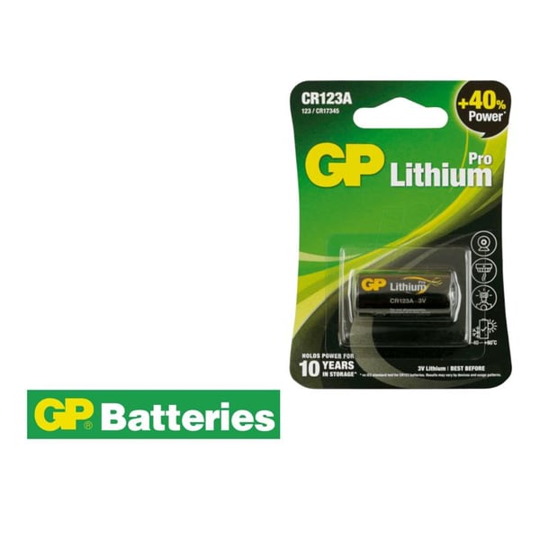 Cr123a - 3v - lithiumbatteri gp 1300mah til apparat