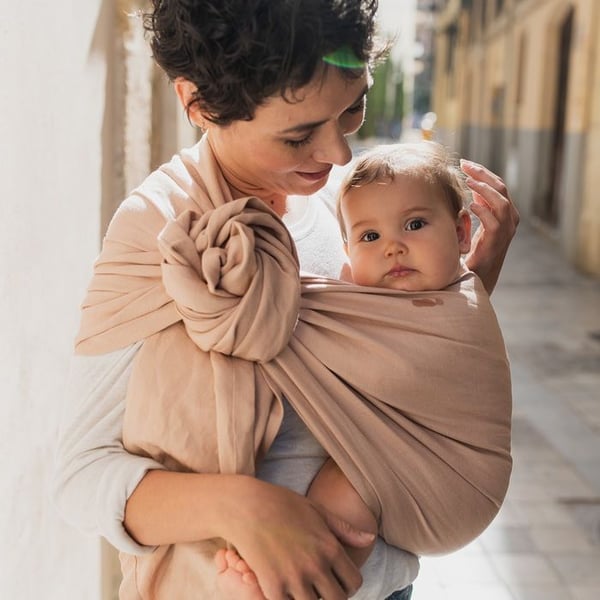 Bebis bärande BOBA Ring Sling i lin PEONY - BOBA
