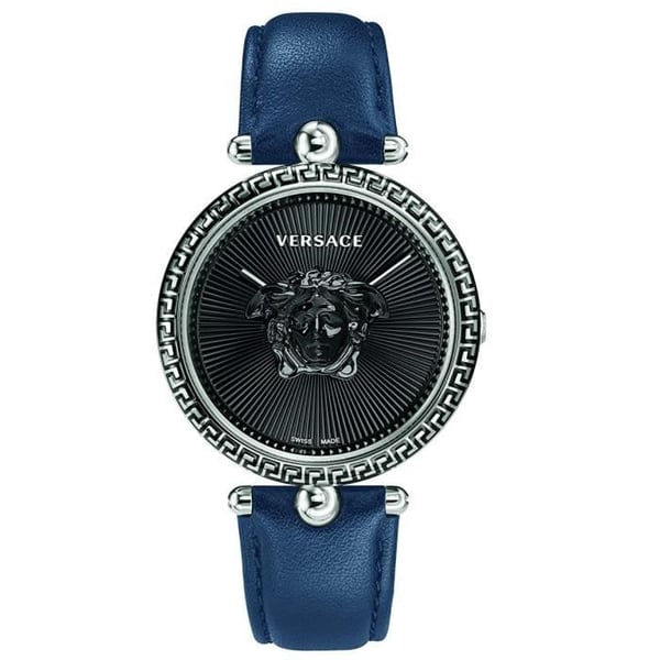 Kvinnoarmbandsur - Versace - VCO080017 Palazzo Empire - Stål - Läder - Svart - Quartz