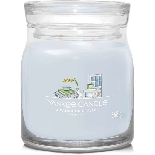 YANKEE CANDLE CANDELA MEDIA SIGNATURE EN EN UN LUGAR TRANQUILO Y SILENCIOSO
