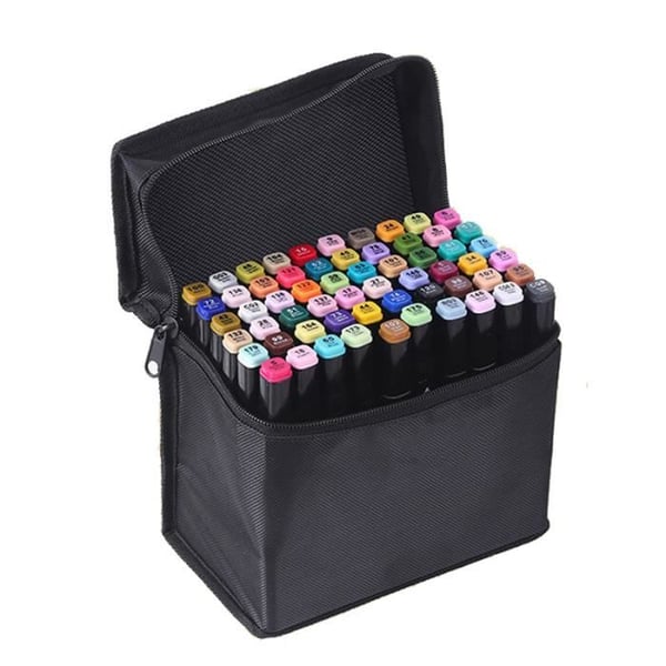Marker - Student design - Set of 30 - Double tip - 6 mm - Black