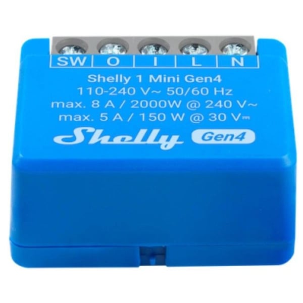 Shelly 1 Mini Gen4 Blå Automatiseringsmodul