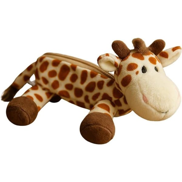 Giraffefodral i Plysch 25 cm Mjuk Dragkedja Idealisk för Skola Barn eller Kontor