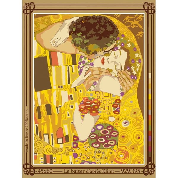 Canevas antik Le baiser Klimt 45x60cm Canevas antik Le baiser Klimt 45x60cm