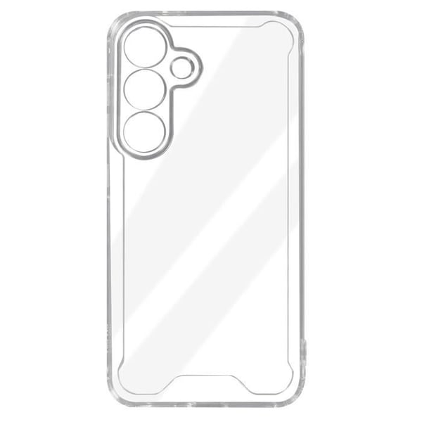 Fodral till Samsung Galaxy S24 - AVIZAR - Stel - Transparent - Förstärkta hörn - Upphöjda kanter