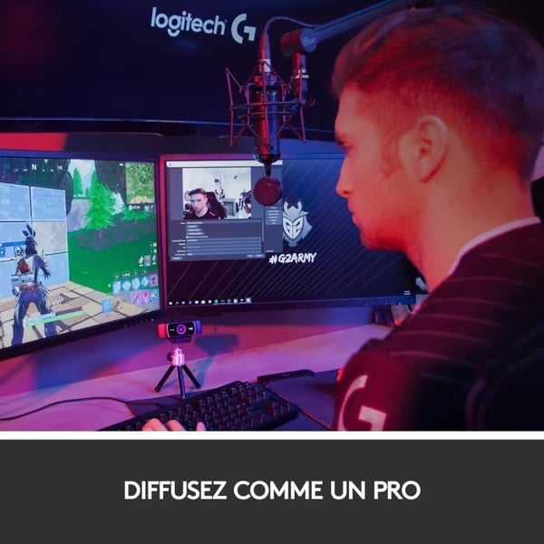 Webbkamera - Full HD 1080p - Logitech G - C922 Pro - Inbyggd mikrofon - Stream