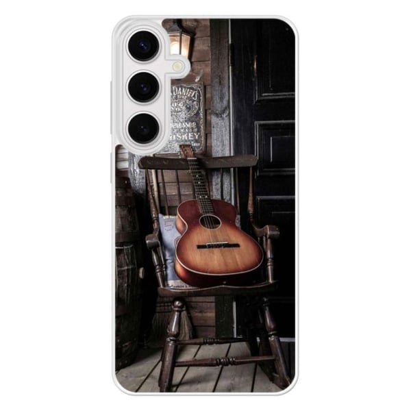 Förstärkt silikonhölje med tryck kompatibelt med Samsung Galaxy S24 FE Gitarr