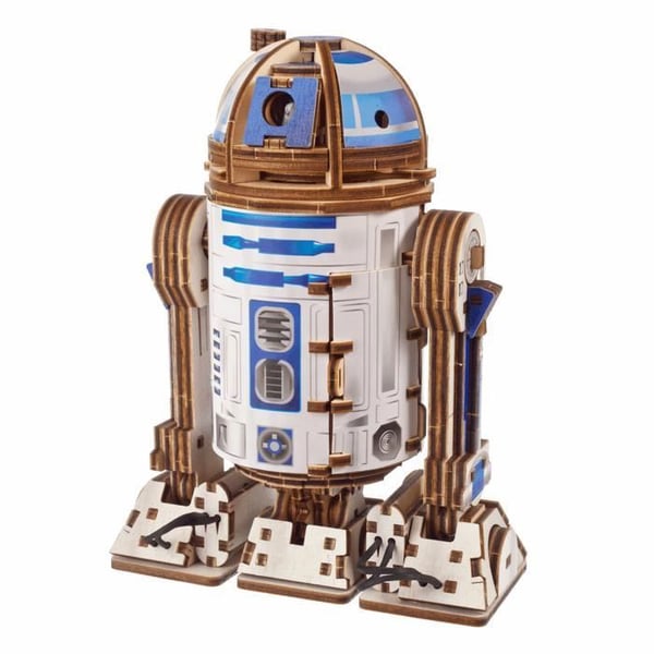 3D-modell - UGEARS - R2-D2™ - Fjädermekanism - LED-projektor - 315 delar