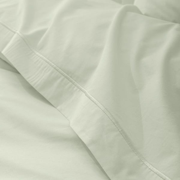 Platt lakan i kammad percale bomull "Julian" alla storlekar 100% bomull - Julian Vattengrön - 180 x 290 cm för enkelsäng