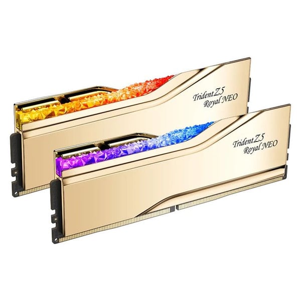 Minnesmodul DDR5 G.Skill Trident Z5 Royal Neo RGB 2x16Go 6000 Mhz CL28 - Guld