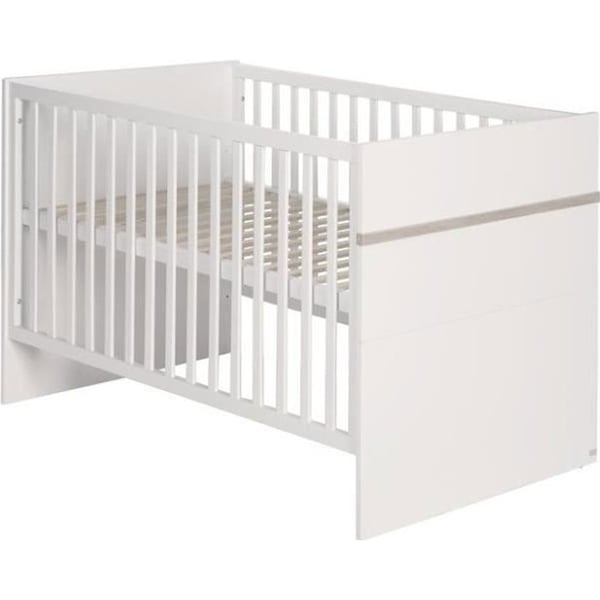 ROBA Barnsäng Evolutiv 70x140 - Moritz - Konvertibel till Juniorsäng - Höjdjusterbar - Vit / Dekor Luna Elm ROBA Barnsäng Evolutiv 70x140 - Moritz - Konvertibel till Juniorsäng - Höjdjusterbar - Vit / Dekor Luna Elm