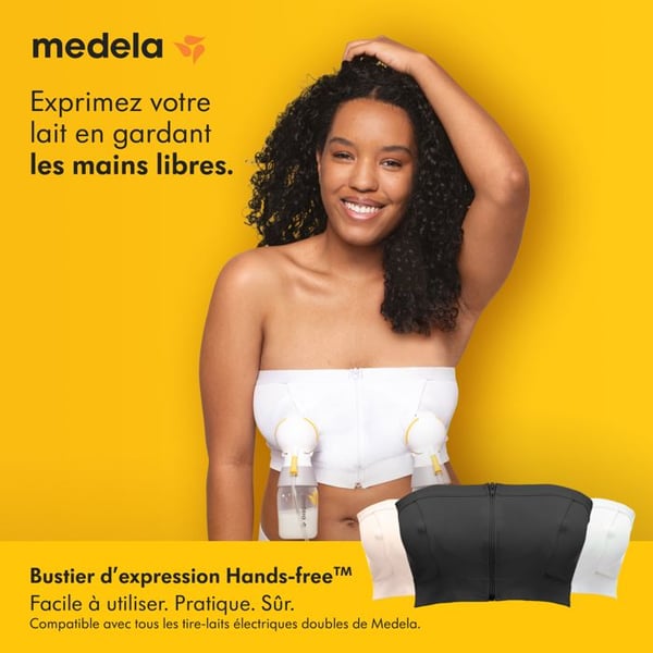 MEDELA - Hands-free™ uttryckande bustier - svart - storlek L - handsfree-kit
