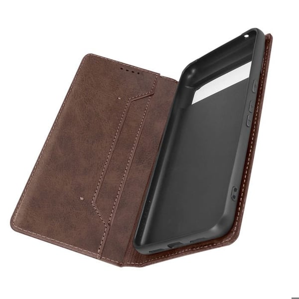 Fodral för Google Pixel 8 Pro Anti-RFID-korthållare Precious Collection Brun