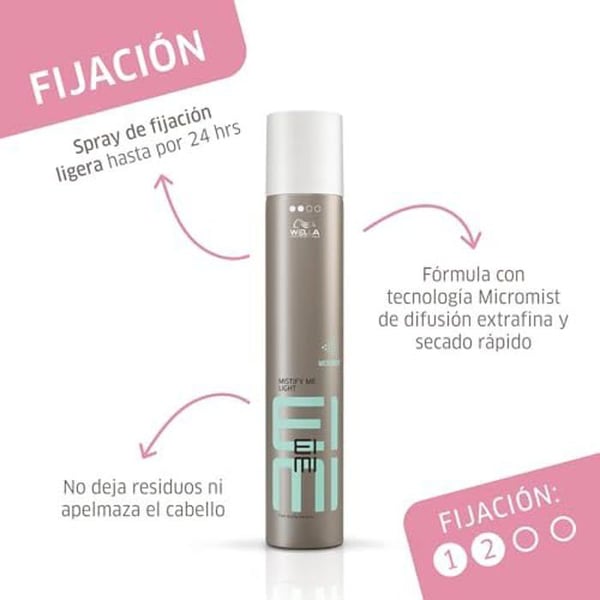 Professionell hårspray - WELLA - EIMI MISTIFY LIGHT - Mjuk fixation - Snabb torkning - 500 ml